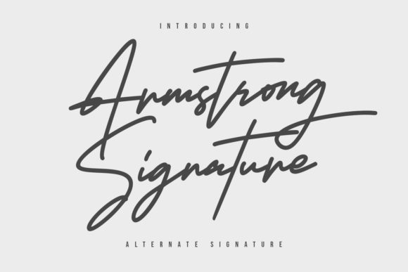 Armstrong Signature: A Modern Handwritten Font for Web Design