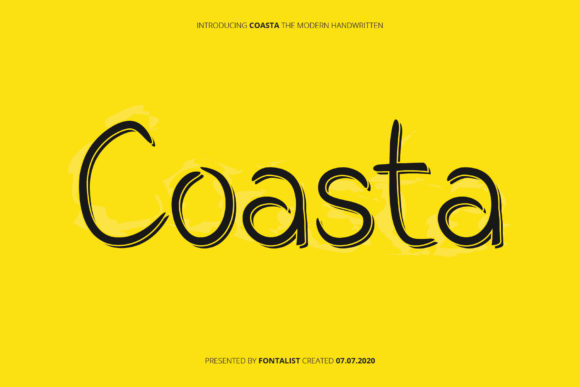 Coasta: A Handwritten Typeface for Modern Web Design