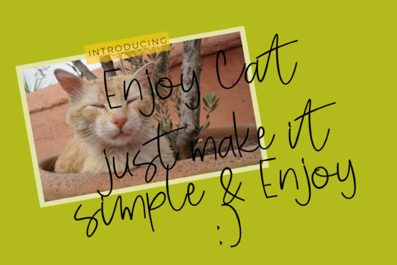 Enjoy Cat: A Playful Handwritten Font for Web Headers