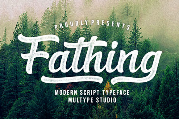 Fathing: A Modern Script Font for Handmade Brands