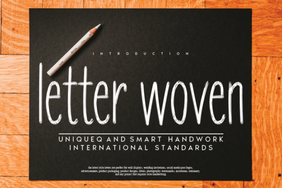 Letter Woven: A Handwritten Font for Makers