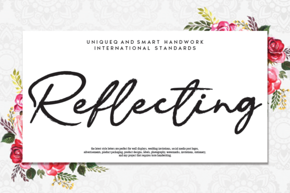 Reflecting: A Handwritten Font for Makers and Sellers